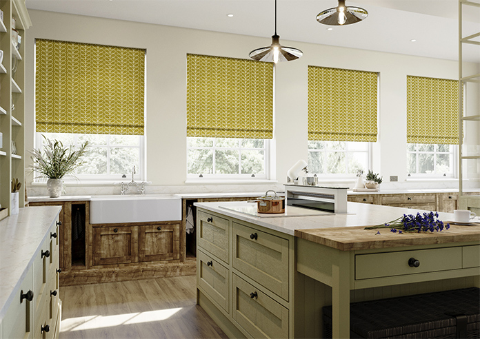 Orla Kiely Linear Stem, Seagrass - Twist&Fit Roman Blind - Image 7